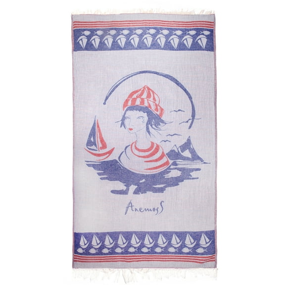 Anemoss Turkish Beach Towel 39 x 70 100% Cotton Extra Large Turkish Peshtemal