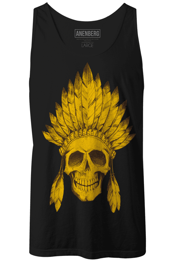 , Indian Classic American Made Mens Black Tank Top