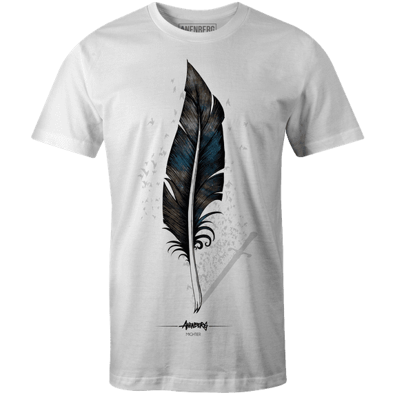 Anenberg, Mightier Classic American Made Mens White Crew Neck Tee Shirt