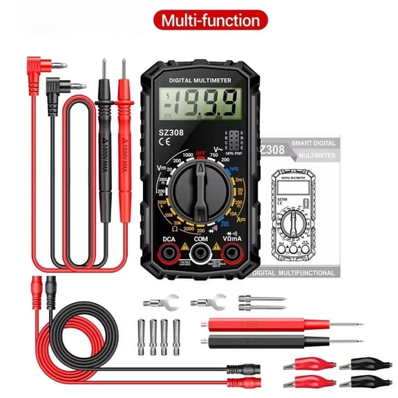 Anengs Sz308 Square Wave Digital Multimeter 1999 Counts Hfe Triode Buzzer Tester Ac/Dc Voltage 10A Current Multimeters Meter