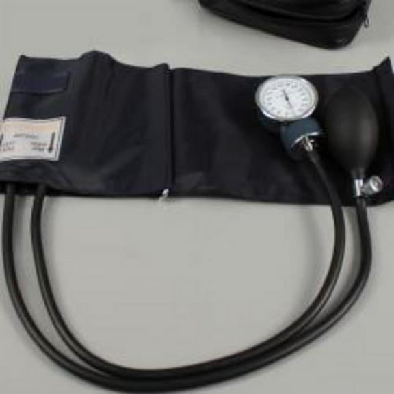 Aneroid Sphygmomanometer Palm Style Hand Held 2-Tube Large Adult Size Arm