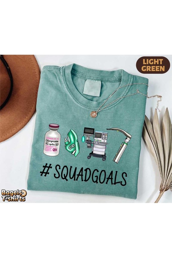 Anesthesia Squad Goals Shirt Medical Assistant Top Anesthesia Nurse Tee CRNA Anesthesiolog