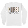 thumbnail image 1 of Anesthetist Nurse Leopard Print Long Sleeve Shirt Unisex Large White, 1 of 5