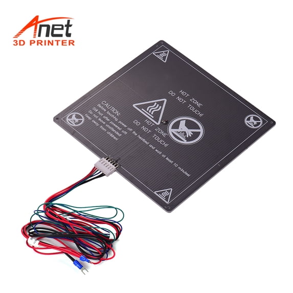 Anet 3D Printer Hot Bed Base Plate Heating Platform Heatbed Aluminum Plate with Cable Hot-bed Wire for Anet 3D Printer