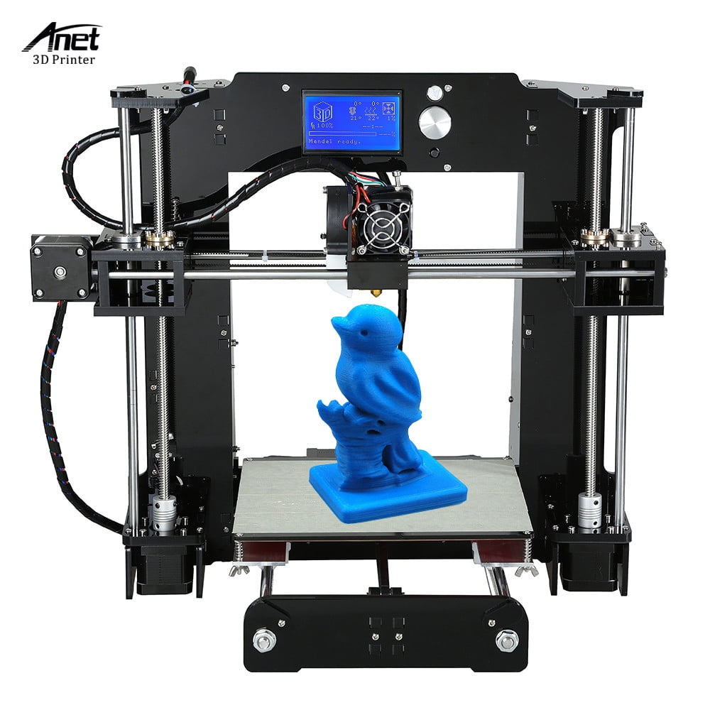 Anet A6 High Precision Big Size Desktop 3D Printer Kits Reprap i3 DIY Self Assembly LCD Screen with 16GB SD Card