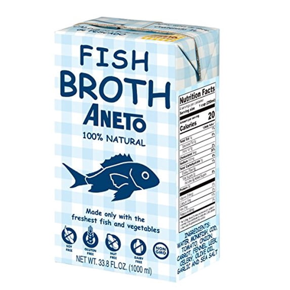 Aneto 100% Natural Fish Broth, 33.83 Ounce (3 Pack)