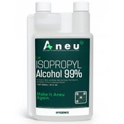 Aneu Isopropyl Alcohol 99%   32oz 1 Pack Lab Grade Cleaner | Ideal for Quartz, Tools, Hard Surfaces | Easy-Access Reservoir for Convenient Dipping | 32oz - 1 Pack