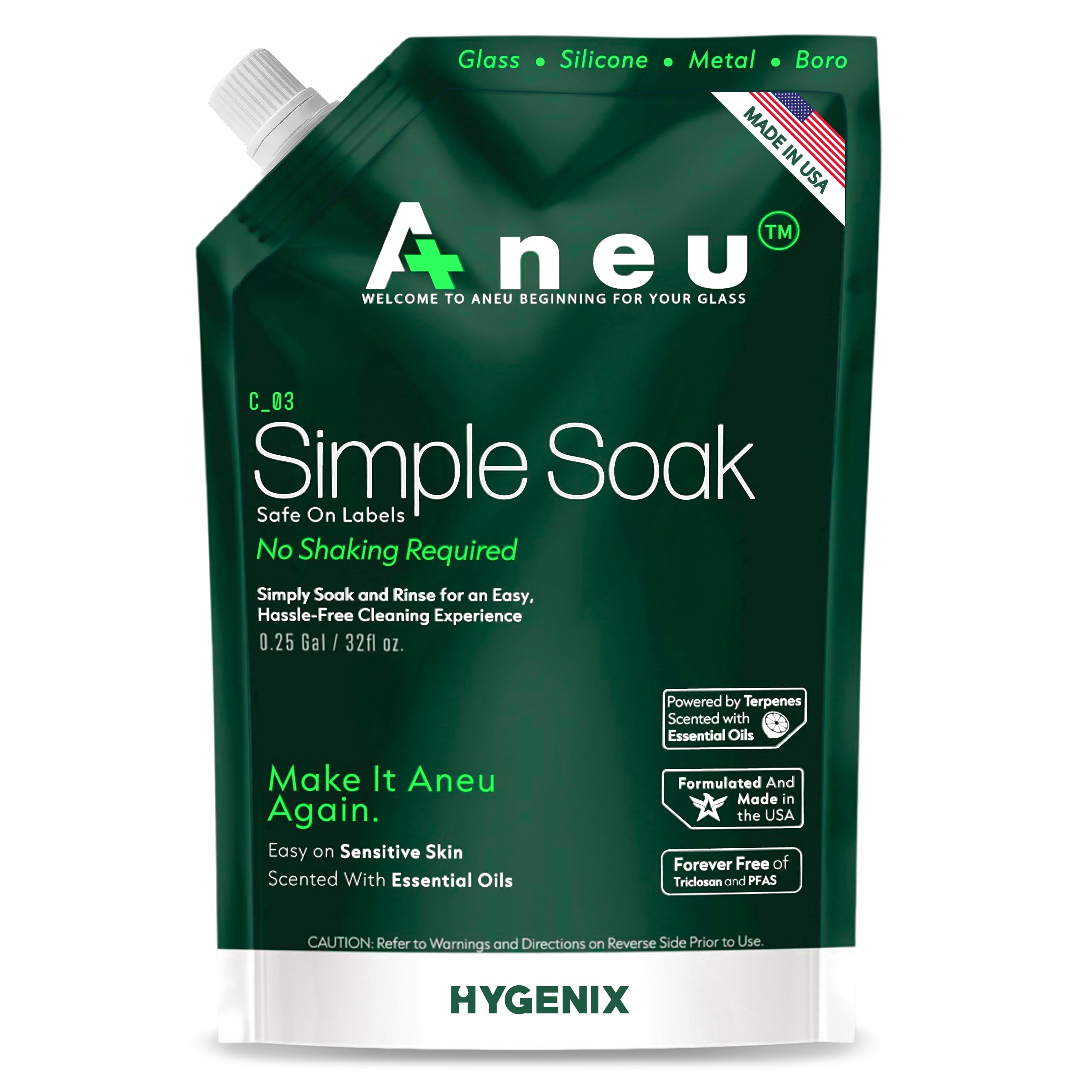 Aneu Simple Soak 32oz – Soak & Rinse Formula | Easily Dissolves Tough ...