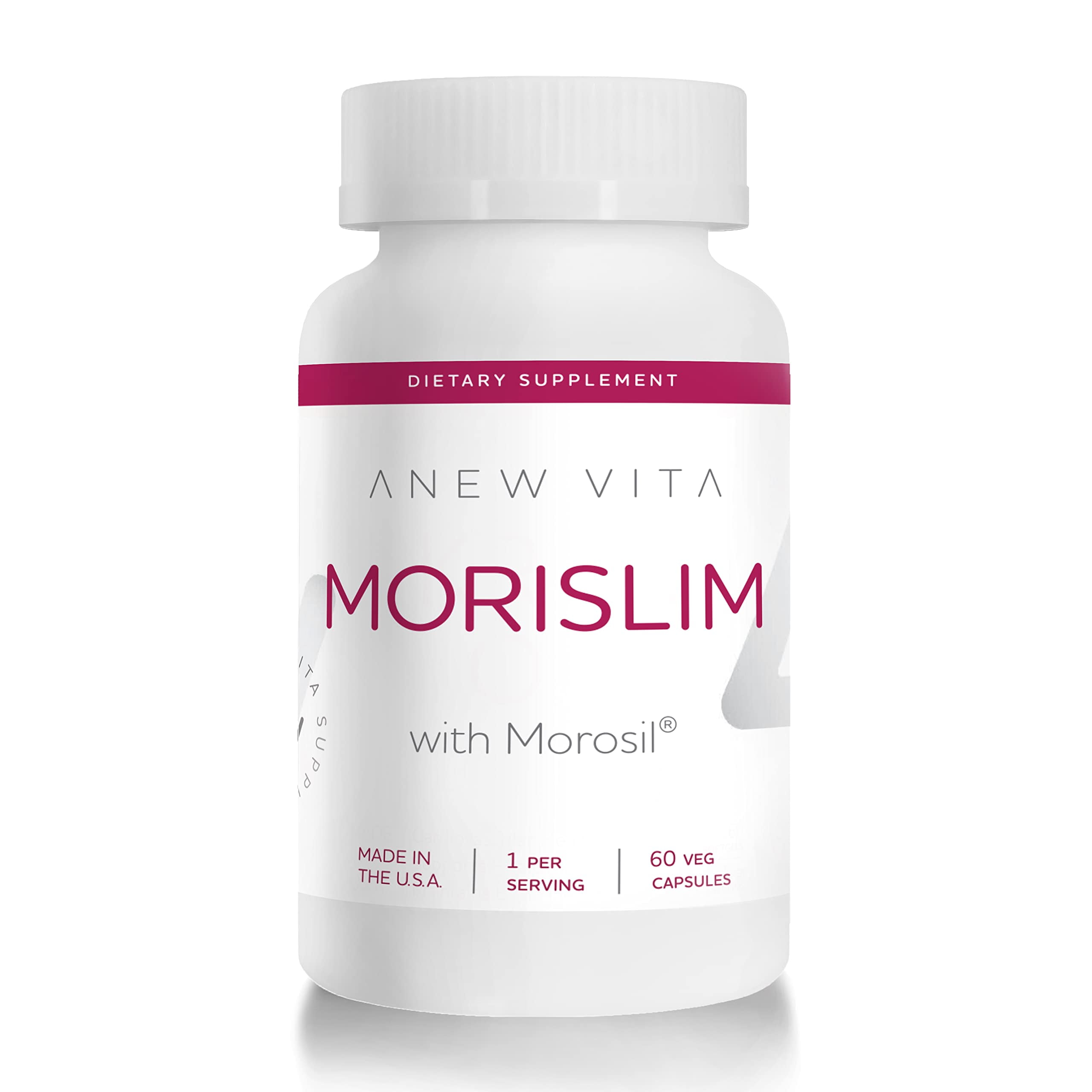 Anew Vita Morislim with Morosil: Antioxidant & Nutrition Supplement for Men  & Women | Healthy Weight Management & Vitality | Moro Red Orange 