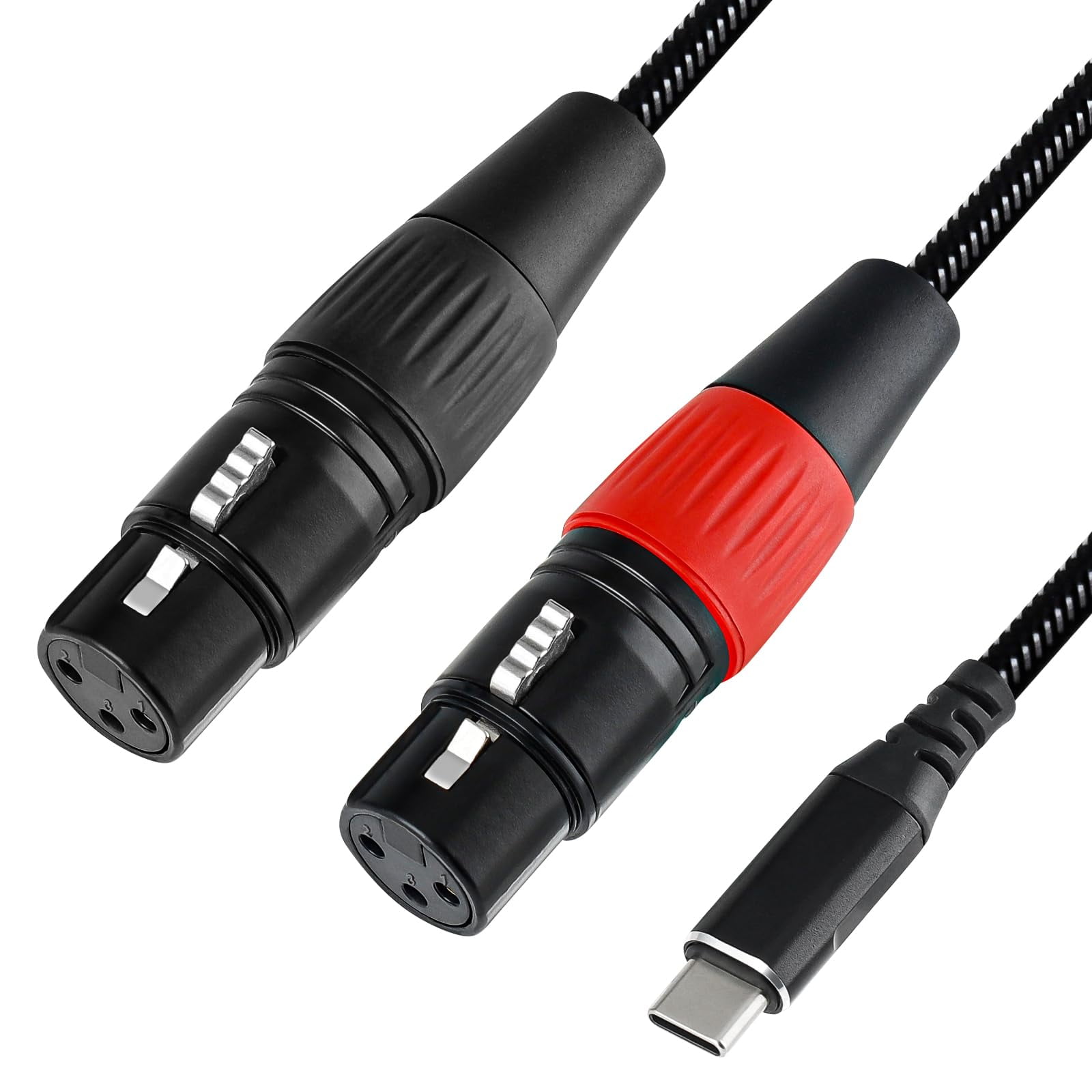 Anewbig USB C to Dual XLR Female Audio Cable, 10FT USB C to 2 XLR