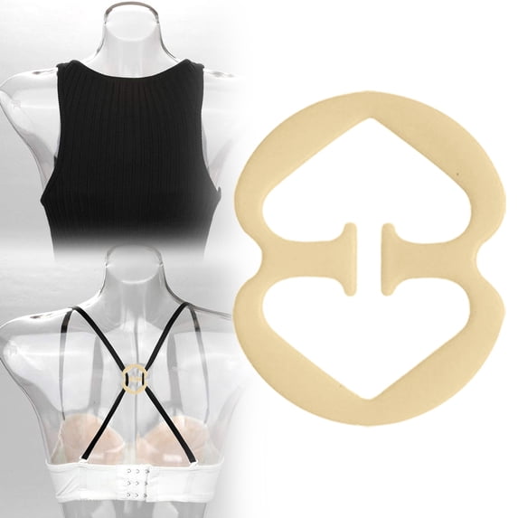 Anewi Bra Strap Clips to Make Racerback, Nonslip Bra Strap Holders for Slipping, Conceal and Hide Straps Cleavage Control Bra Accessories, 1 Pack