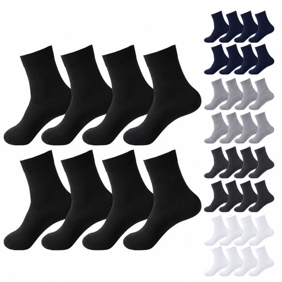 Anewi Mens Diabetic Socks, Extra Wide Socks for Men, Non Binding Thin Seamless Ankle Socks, Soft Loose Fit for Everyday Wear, 4 Pairs, Multiple Colors