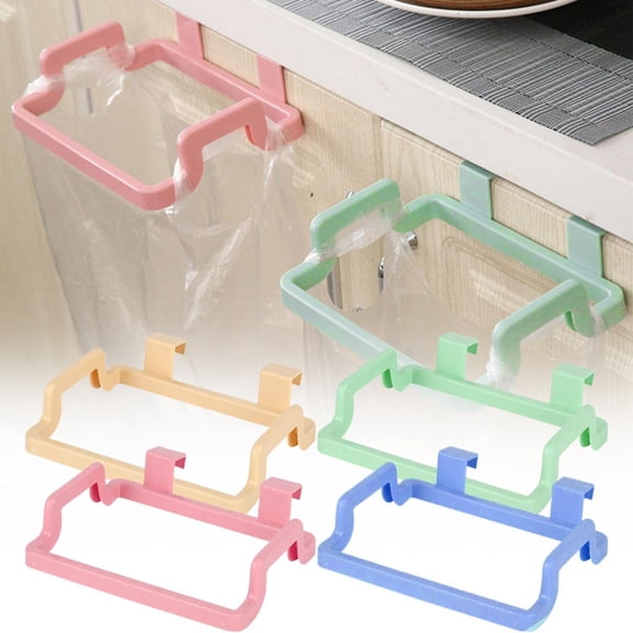 Anewi Over the Cabinet Plastic Trash Bag Holder and Under Sink Trash Can, Hanging Grocery Bag Storage Dispenser for Kitchen, RV, Bathroom, 1 Pack