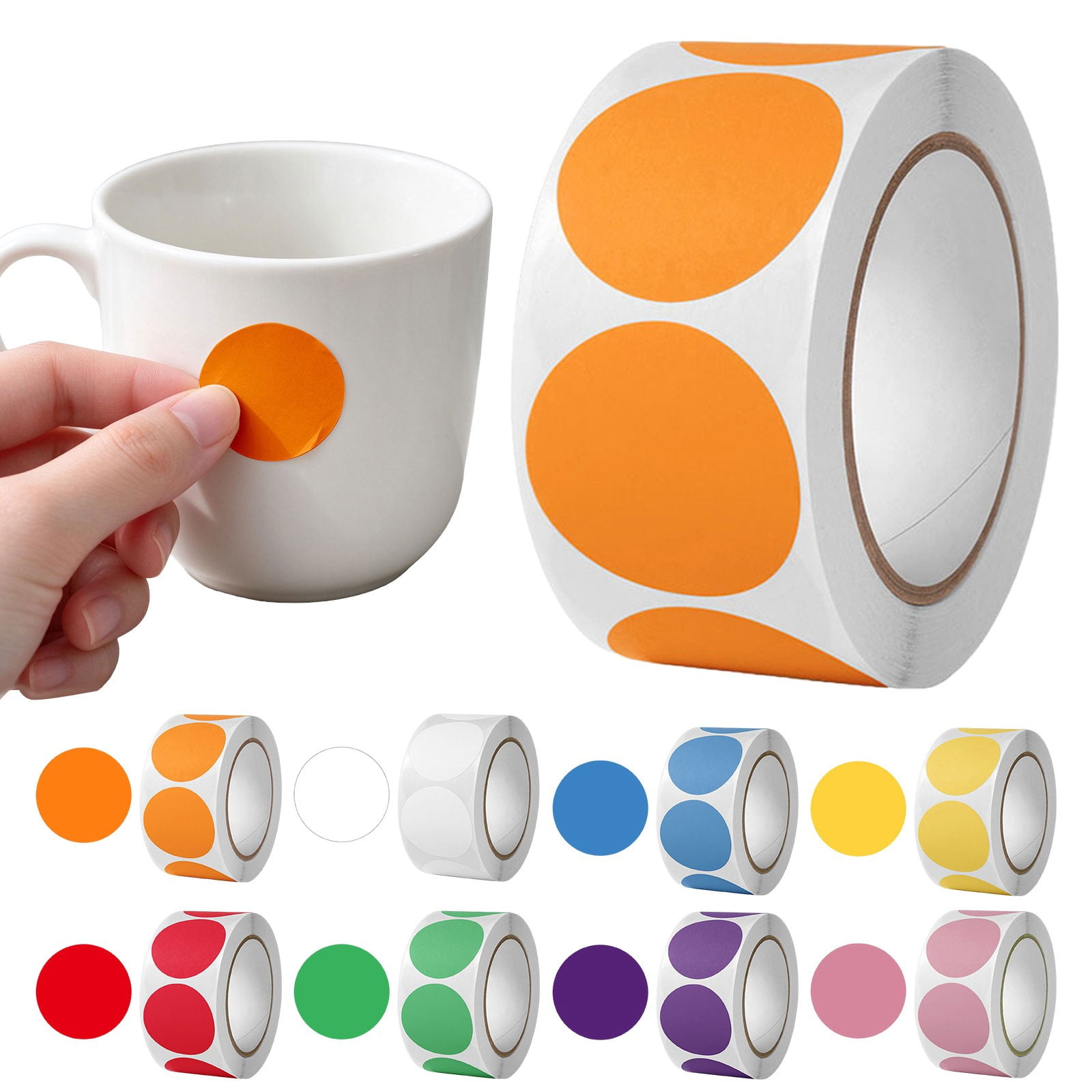 Anewi Round Sticker Labels Adhesive Blank Labels Writeable Circle ...