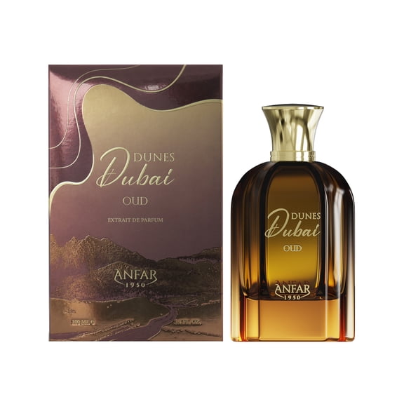 Anfar Dunes Dubai - Oud - Perfume for Women and Men - Spicy Floral Woody Scent - Opens with Notes of Saffron, Pink Pepper, and Lemon Mint - 3.4 oz