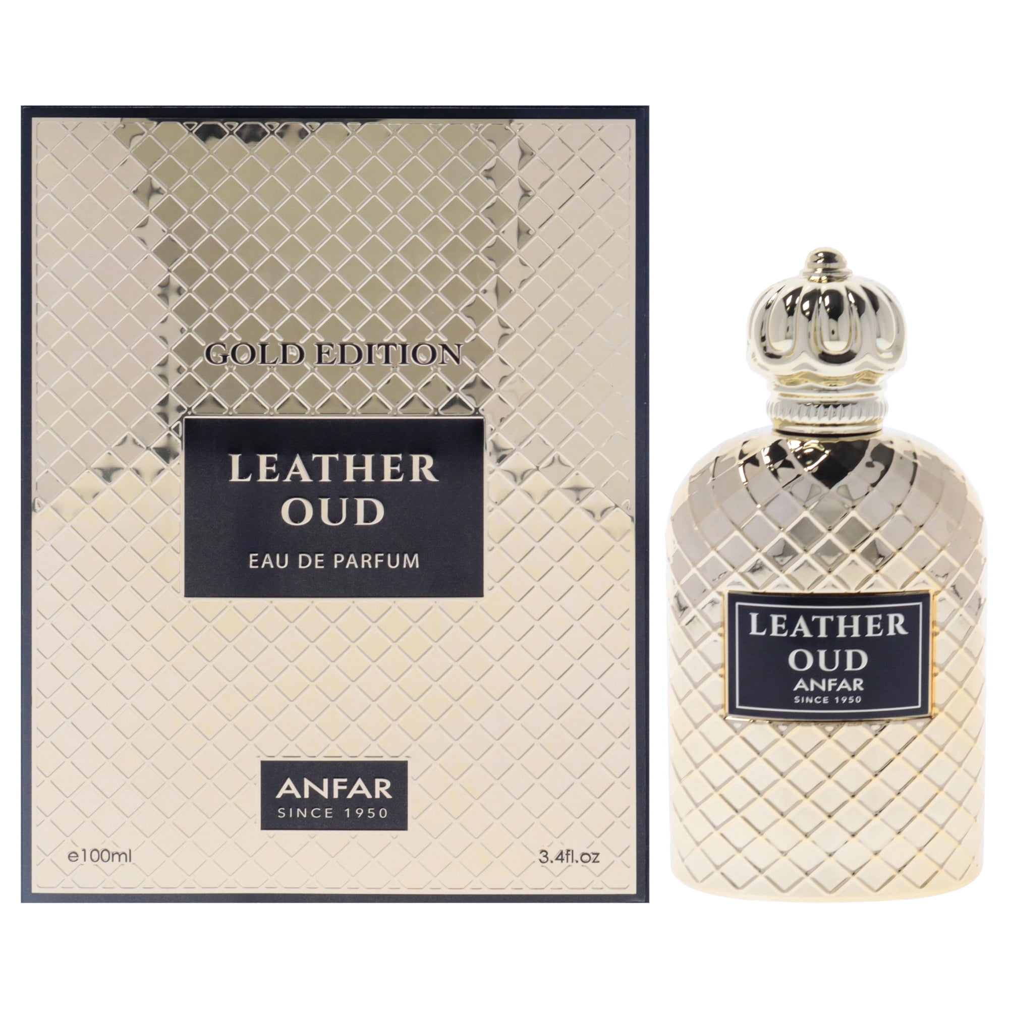 Gold Edition - Leather Oud by Anfar, Cologne for Men, 3.4 oz