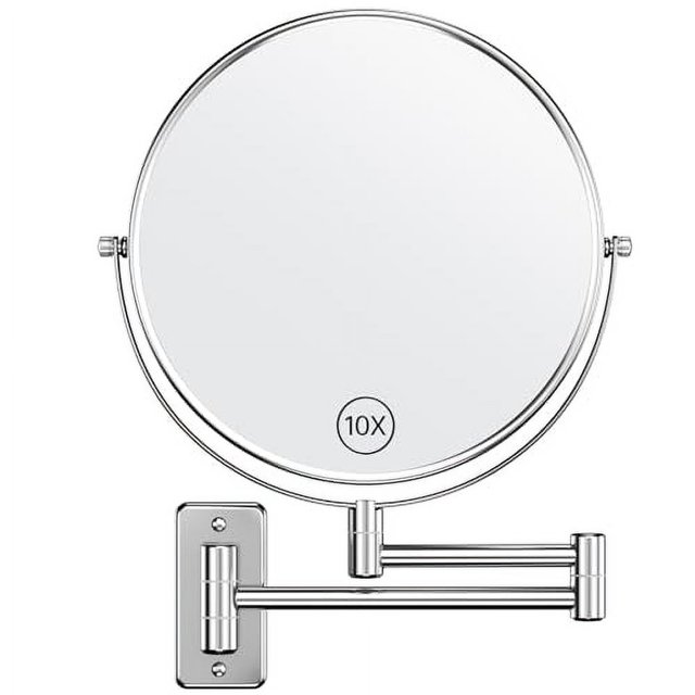 Anfauny 9 Inch Wall Mounted Makeup Mirror 1X/10X DoubleSided