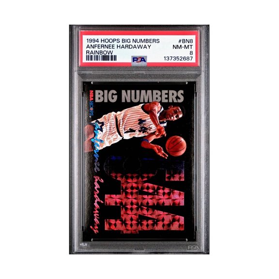 Anfernee Hardaway 1994 NBA Hoops Big Numbers #BN8 Rainbow PSA 8 NM-MT