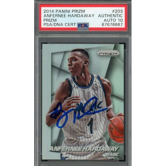 Anfernee Hardaway 2014 Panini Silver Prizm Signed Card #203 Auto Graded PSA 10