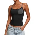 thumbnail image 1 of Anferry Women's Fitted Camisole Tank Top with Removable Bra Pads, Adjustable Spaghetti Straps, High Stretch Breathable Sleeveless Double Lined Cami for Workout Daily Loungewear, 1 of 8