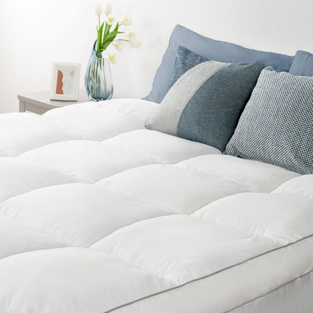 Down pillow top mattress pad discount