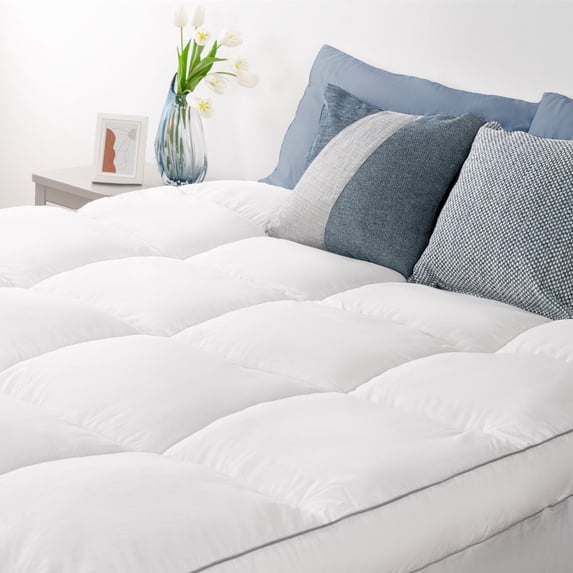 Ang Qi Twin Size Mattress Topper Pillow Top Mattress Pad, Hotel Quality Down Alternative with 12-21Inch Deep Pocket