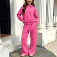 thumbnail image 1 of Angala 2 Piece Outfits For Girls Hooded Long Sleeve Sweatshirt With Jogger Pants Set Girls Fall Season Wear Clothes, 1 of 9