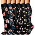 thumbnail image 1 of Angala 6PC Long Compression Socks Leggings Long Running Compression Socks Outdoor Sports Socks Cozy Stylish Basic Stockings, 1 of 3