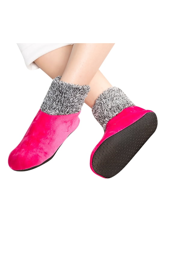 Adult Women Winter Warm Lined Bed Non Home Indoor Non Thermal Socks Cozy Stylish Basic Socks