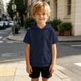 thumbnail image 1 of Angala Big Boys Hoodie Short Sleeve Fall Sweatshirt School Daily Wear Boys Casual Sports Top, 1 of 5