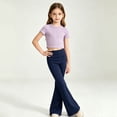 thumbnail image 1 of Angala Big Girls Yoga Pants Slim Fit Flared Leg Fall Casual Girls Dance Pants Size 9-10 Years Navy, 1 of 4