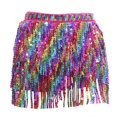 thumbnail image 1 of Angala Carnival Performance Clothing Colorful Fringed Waist Towel Belly Dance Sequined Fringed Towel Performance Clothing Dance Skirt. Beautiful Stylish Women's Skirt, 1 of 3