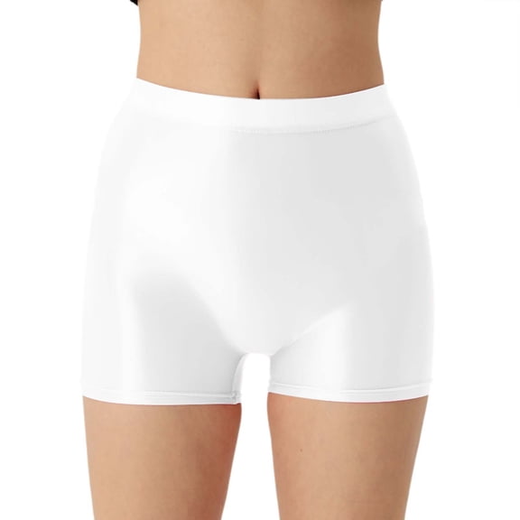 Angala Carnival Seamless Front Crotch Sheer Glossy Shiny Smooth High Elasticity Plus Size Breathable Casual Shorts For Everyday Wear Beautiful Cozy Women's Dress