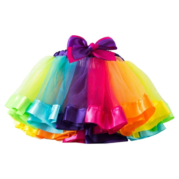 Angala Carnival Women'S Candy Color Multicolor Skirt Support Half Body Puff Petticoat Colorful Tulle Tutu Skir Beautiful Stylish Women's Skirt