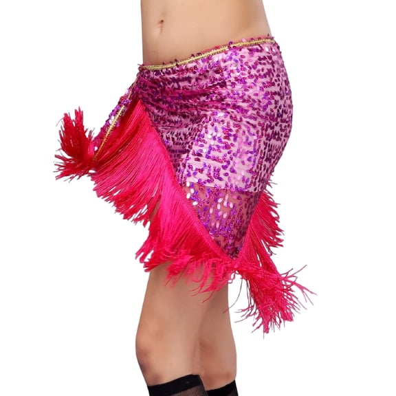 Angala Carnival Women's Sequin Skirt Sparkly Lace Up Waist Adjustable Mini Party Sequin Skirt Beautiful Cozy Women's Dress