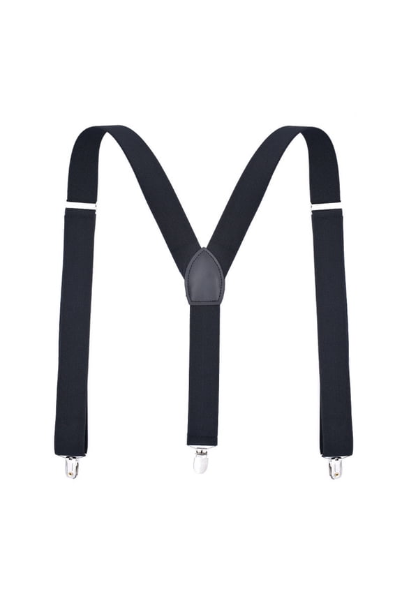Classic Solid Color Dress Suspenders For Formal Trouser Braces With Metal Clips And Adjustable Straps For Business Attire And Wedding Events Soft Stylish Basic Suspenders