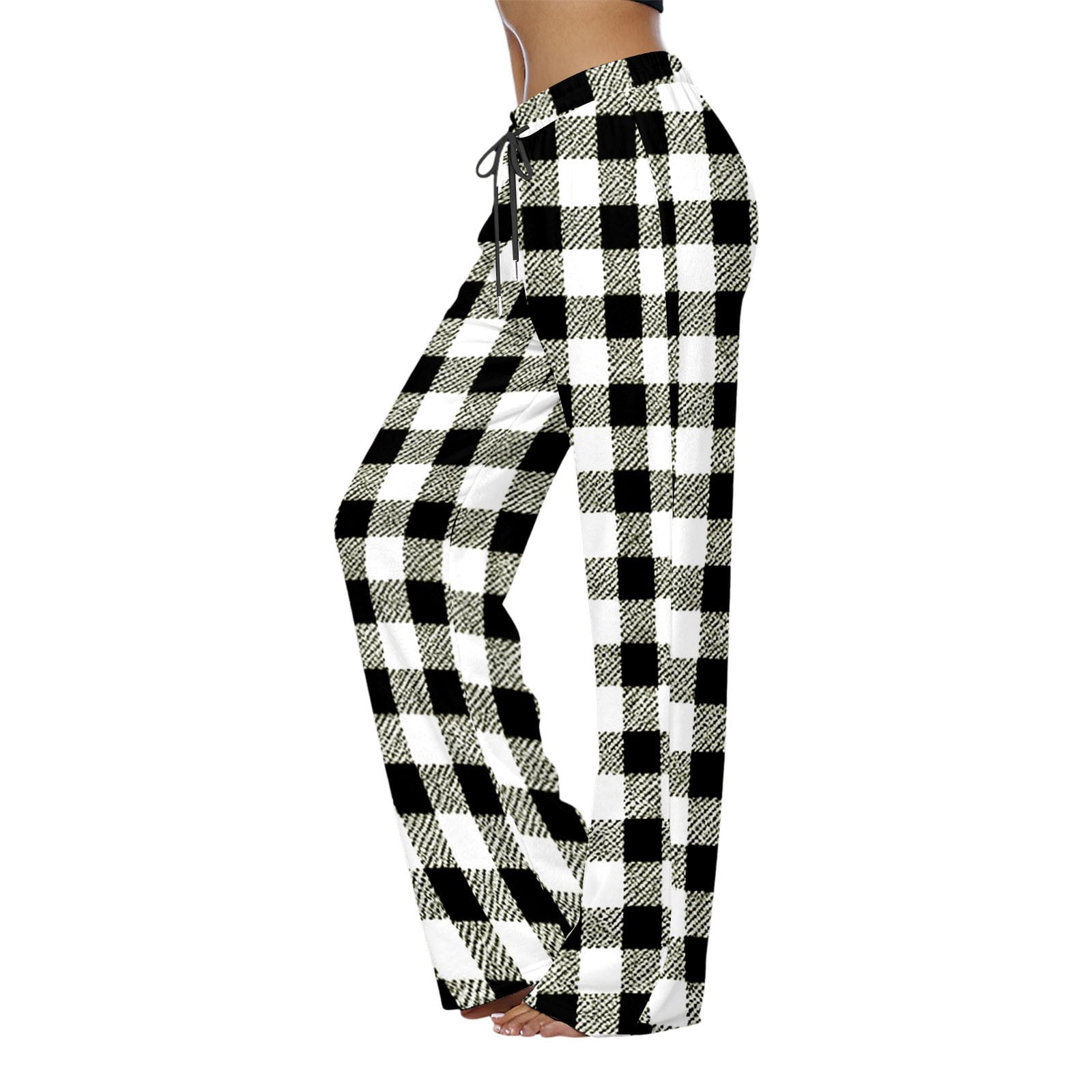 Angala Cozy Flannel Plaid Print Pajama Pants Soft Fleece Lined Winter ...