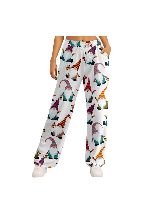 Everyday Casual Pants With All Over Print Fashionable Comfortable Trousers For Daily Wear Soft Stretch Fit Lightweight Versatile Bottoms Soft Beautiful Women's Casual Trousers