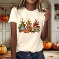 thumbnail image 1 of Angala Fall Halloween T-Shirt for Women Graphic Short Sleeve Crew Neck Top, Women Relaxed Fit Halloween Tee, 1 of 4