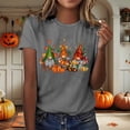 thumbnail image 1 of Angala Fall Halloween T-Shirt for Women Graphic Short Sleeve Crew Neck Top, Women Relaxed Fit Halloween Tee, 1 of 4