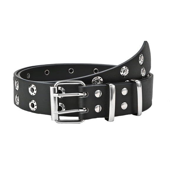 Angala Fashion Stylish Double Buckle Casual Hollow Out Belt For Everyday Wear Soft Stylish Basic Belt