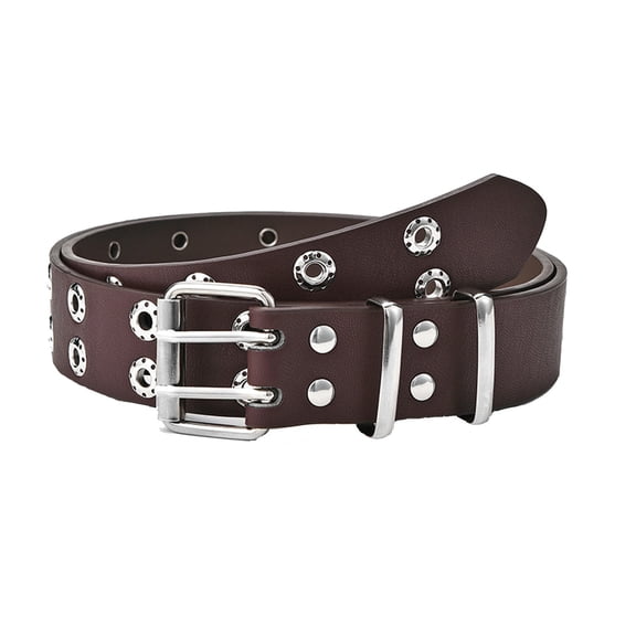 Angala Fashion Stylish Double Buckle Casual Hollow Out Belt For Everyday Wear Soft Stylish Basic Belt