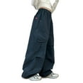 thumbnail image 1 of Angala Girls Cargo Pants With Heart Pockets Lined Winter Casual Wide Leg Trousers Toddler And Big Kids Elastic Lightweight Children Trousers 9-10 Years, 1 of 3