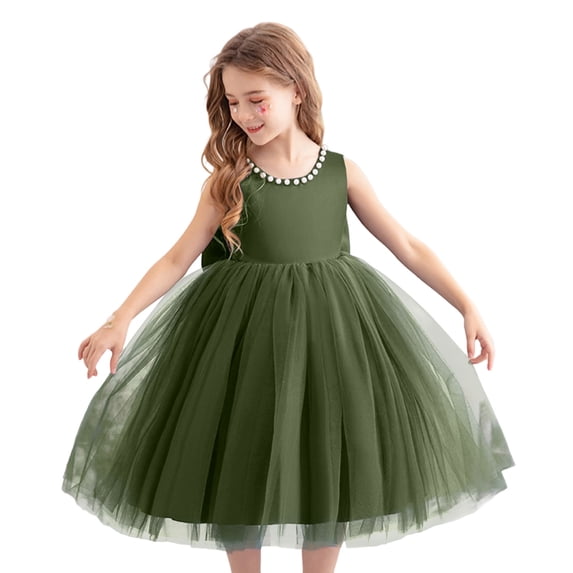 Angala Girls Dresses For Everyday Wear Dress For Girls Children Wedding Dress Flower Girl Dress Piano Performance Skirt Beautiful Cute Casual Girl's Dress 18-24 Months
