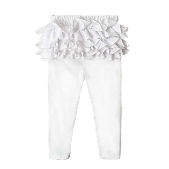 Angala Girls Stretch Pants With Lace Trim Soft Pure Color Leggings For Toddler And Comfortable Everyday Wear Cozy Breathable Toddler Pants 4-5 Years