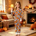 thumbnail image 1 of Angala Halloween Pajamas For Little Boys Girls Pumpkin Graphic Pjs Outfits Long Sleeve Pants Set Kid Fall Loungewear, 1 of 4