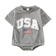 thumbnail image 1 of Angala Infant Boys Girls Short Sleeve Independence Day 4th Of July Romper Newborn Bodysuits Cozy Stylish Baby Clothes 3-6 Months, 1 of 6