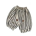 thumbnail image 1 of Angala Kids Baby Girl Minimalist Striped Pants Daily Elastic Waist Pants Elastic Cozy Lightweight Children Trousers, 1 of 2