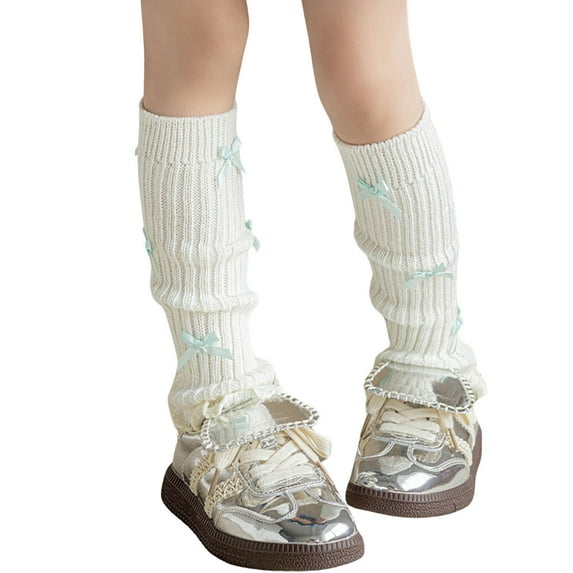 Angala Kids Leg Warmers Knitted Leg Warmers Loose Socks Knee High Leg Warmers For Girls Cozy Cute Practical One Size