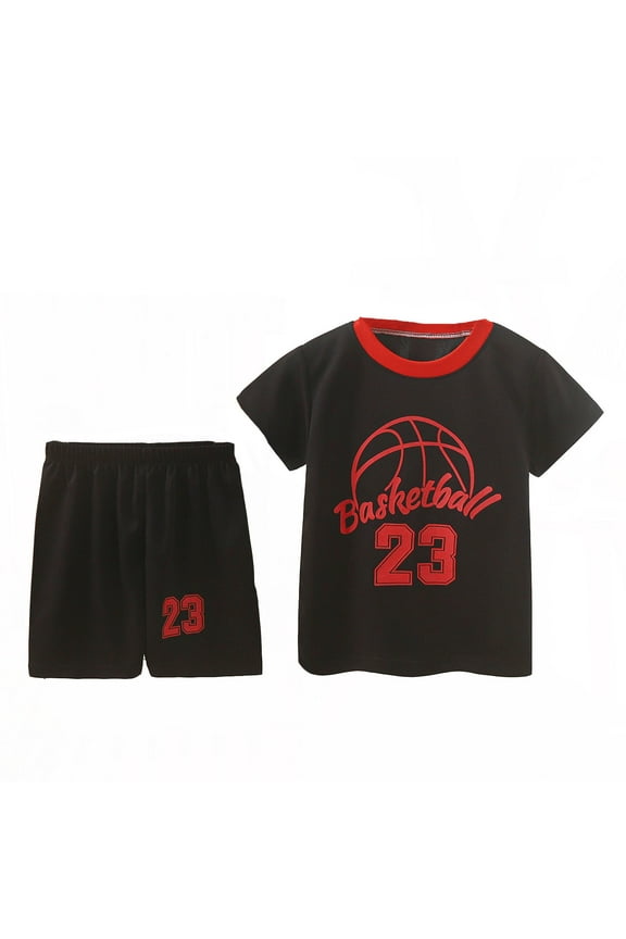 Kids Sports Shorts Sets Boys ss Tracksuit 2 Piece Basketball Performance Tank Top And Mesh Shorts Quick Drying Set(1 12 Years) Stylish Cute Cozy Girls And Boys Outfits 12-18 Months